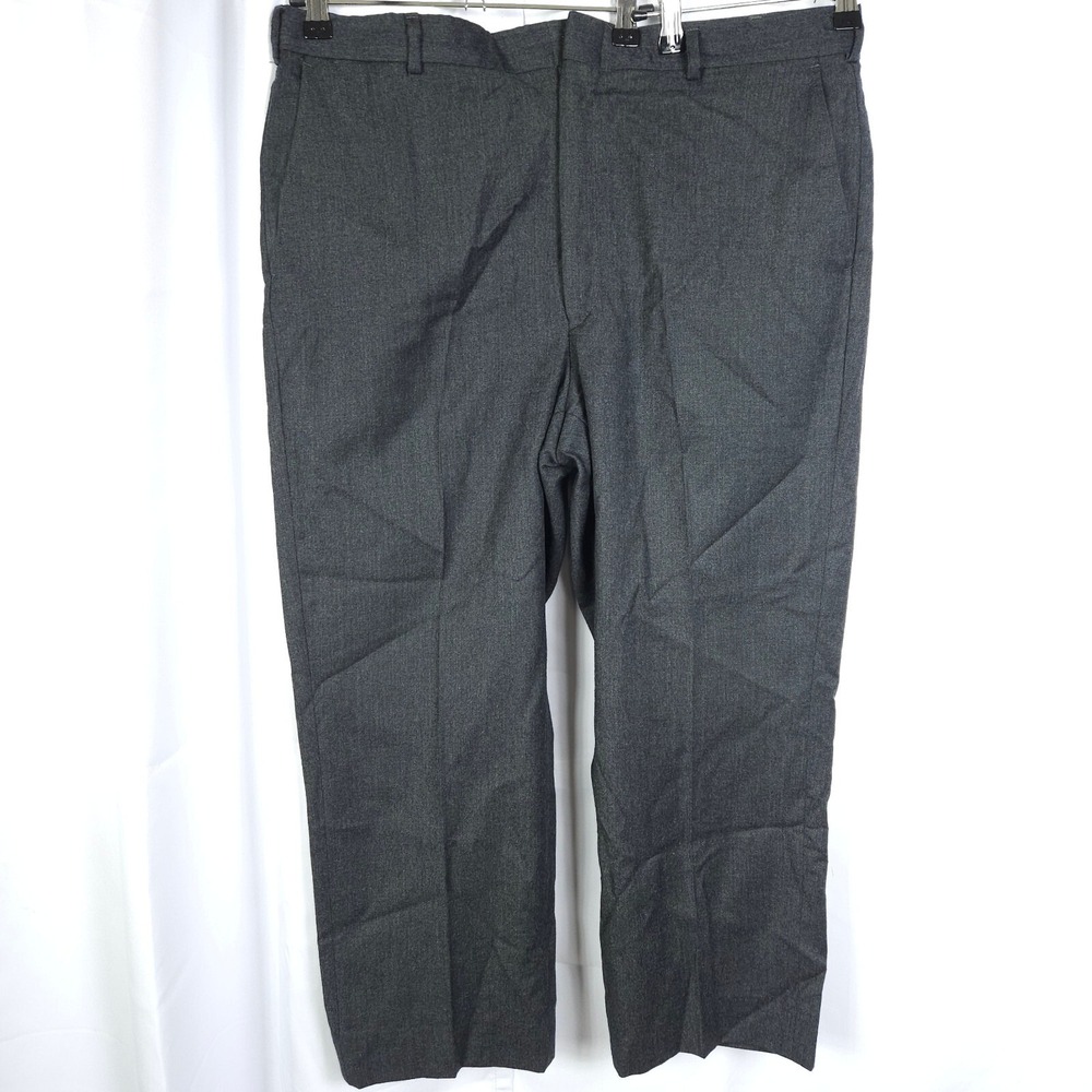 Brooks Brothers Men's 38x27 Charcoal Worsted Wool Dress Pants USA